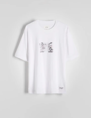 Tricou Reserved, alb