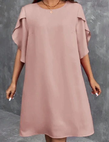 Rochie scurta SHEIN CURVE, roz