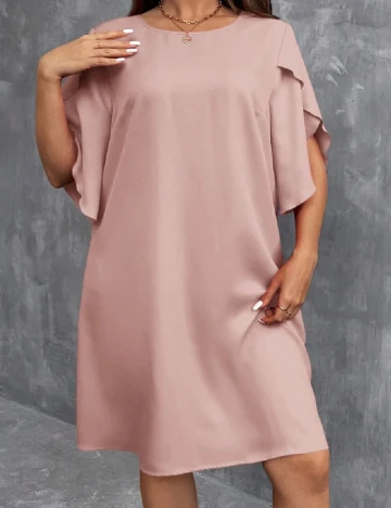 Rochie scurta SHEIN CURVE, roz