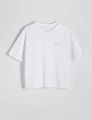 Tricou Reserved, alb