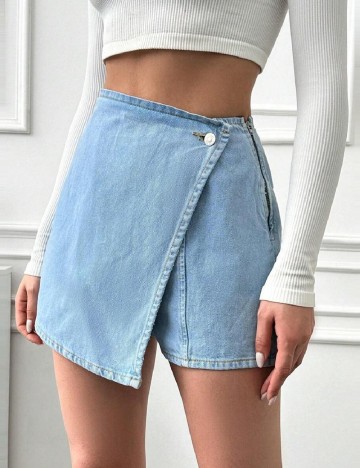 Fusta pantalon SHEIN, albastru