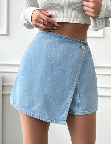 Fusta pantalon SHEIN, albastru