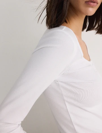 Bluza Reserved, alb Alb