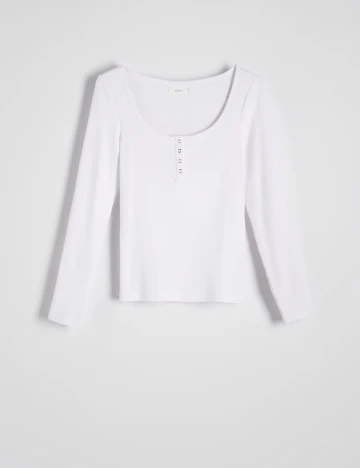 Bluza Reserved, alb Alb