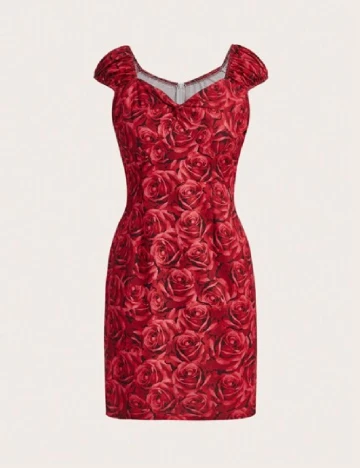 Rochie scurta SHEIN, rosu
