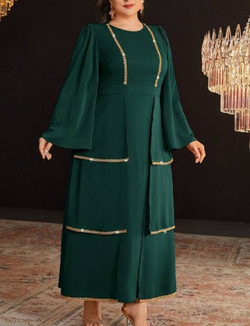 Rochie lunga SHEIN CURVE, verde