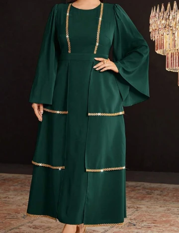 Rochie lunga SHEIN CURVE, verde Verde