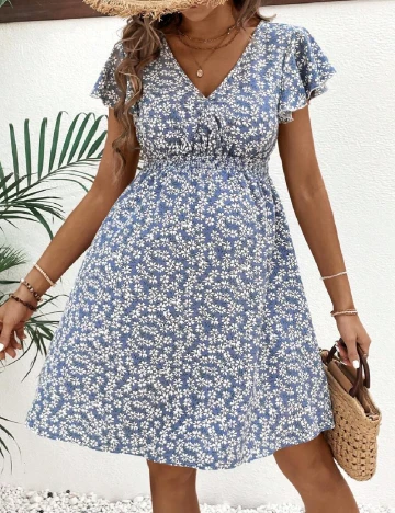 Rochie scurta SHEIN Maternity, albastru