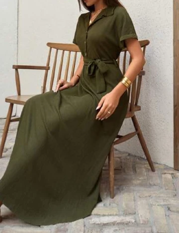 Rochie lunga SHEIN, verde Verde