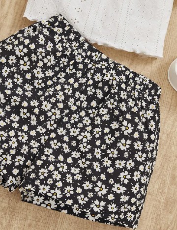 Compleu Shein Kids, alb/negru