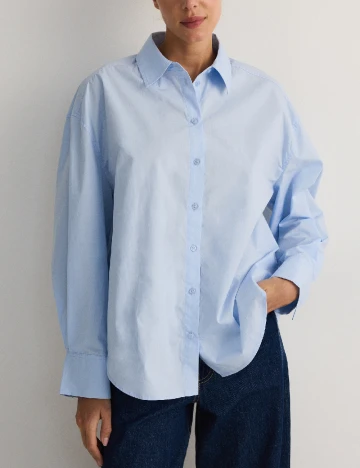 Camasa Oversize Reserved, albastru