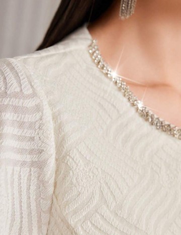 Rochie medie SHEIN, ecru