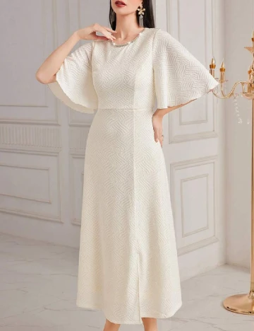 Rochie medie SHEIN, ecru