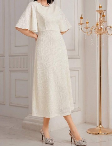 Rochie medie SHEIN, ecru