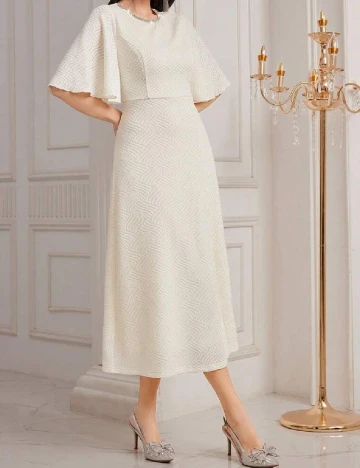 Rochie medie SHEIN, ecru
