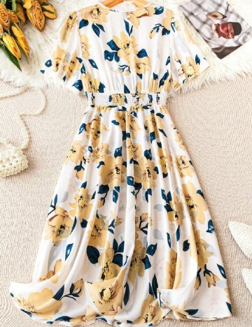 Rochie medie SHEIN CURVE, floral print