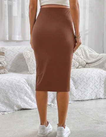 Fusta SHEIN Maternity, maro
