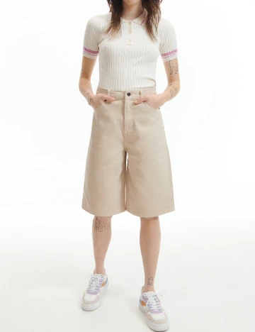 Pantaloni scurti Reserved, crem