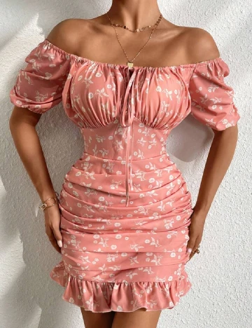 Rochie scurta SHEIN, roz