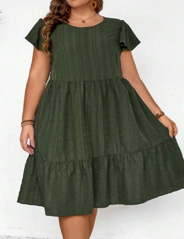 Rochie medie SHEIN CURVE, verde