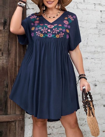 
						Rochie scurta Emery Rose Curve, albastru