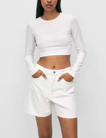 Pantaloni scurti Pull&Bear, alb