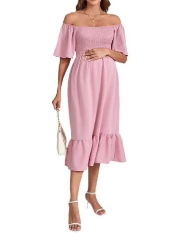 Rochie medie SHEIN Maternity, roz Roz