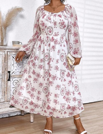 Rochie medie SHEIN CURVE, alb