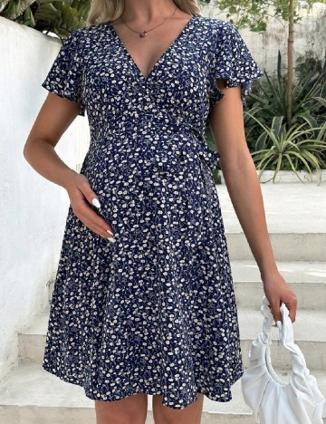 Rochie scurta SHEIN Maternity, bleumarin