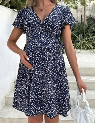 Rochie scurta SHEIN Maternity, bleumarin