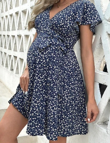 Rochie scurta SHEIN Maternity, bleumarin