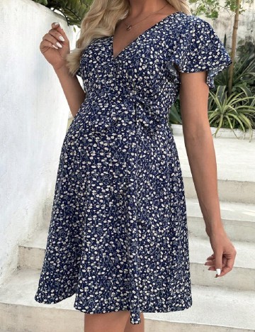 Rochie scurta SHEIN Maternity, bleumarin