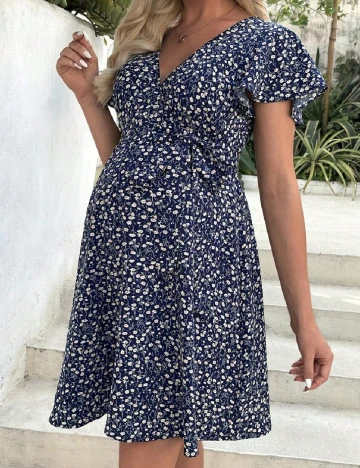 Rochie scurta SHEIN Maternity, bleumarin