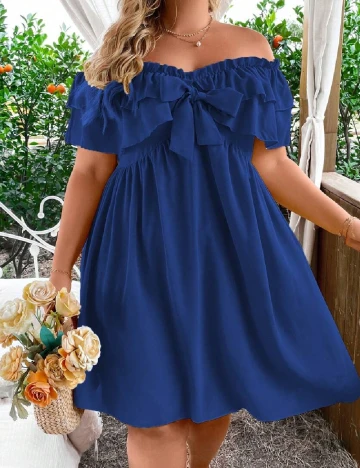 Rochie scurta SHEIN CURVE, albastru