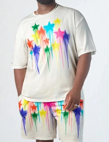 Compleu SHEIN Plus Size Men, bej