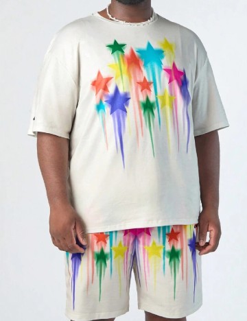 Compleu SHEIN Plus Size Men, bej