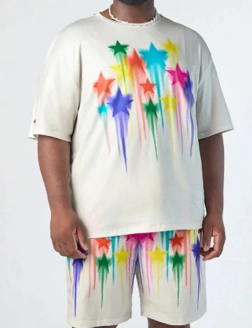 Compleu SHEIN Plus Size Men, bej