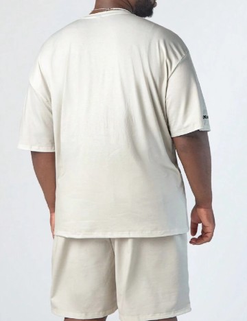 Compleu SHEIN Plus Size Men, bej