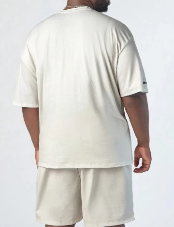 Compleu SHEIN Plus Size Men, bej