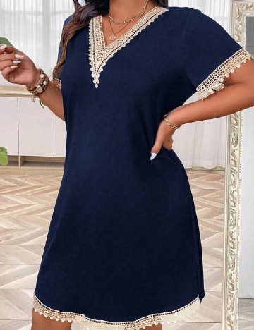 Rochie scurta SHEIN CURVE, bleumarin