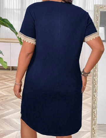 Rochie scurta SHEIN CURVE, bleumarin