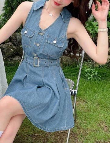 Rochie scurta Dazy, albastru