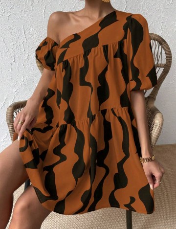 Rochie scurta SHEIN, maro