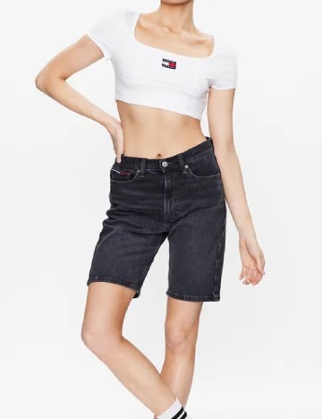 Top Tommy Jeans, alb