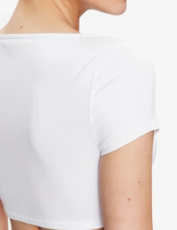 Top Tommy Jeans, alb Alb