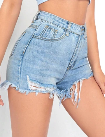 Pantaloni scurti SHEIN, albastru