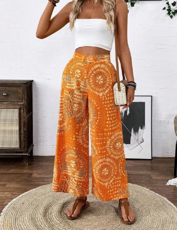 Pantaloni SHEIN, portocaliu