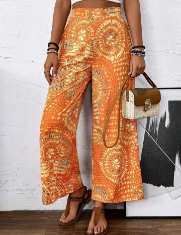 Pantaloni SHEIN, portocaliu