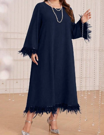 Rochie medie SHEIN CURVE, bleumarin