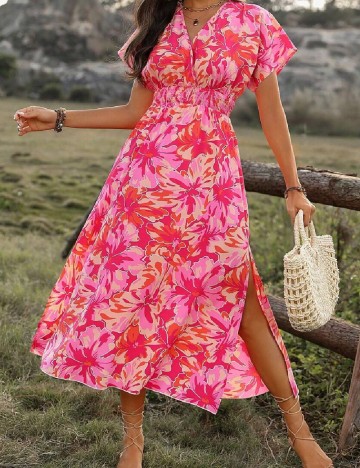 Rochie lunga SHEIN CURVE, roz
